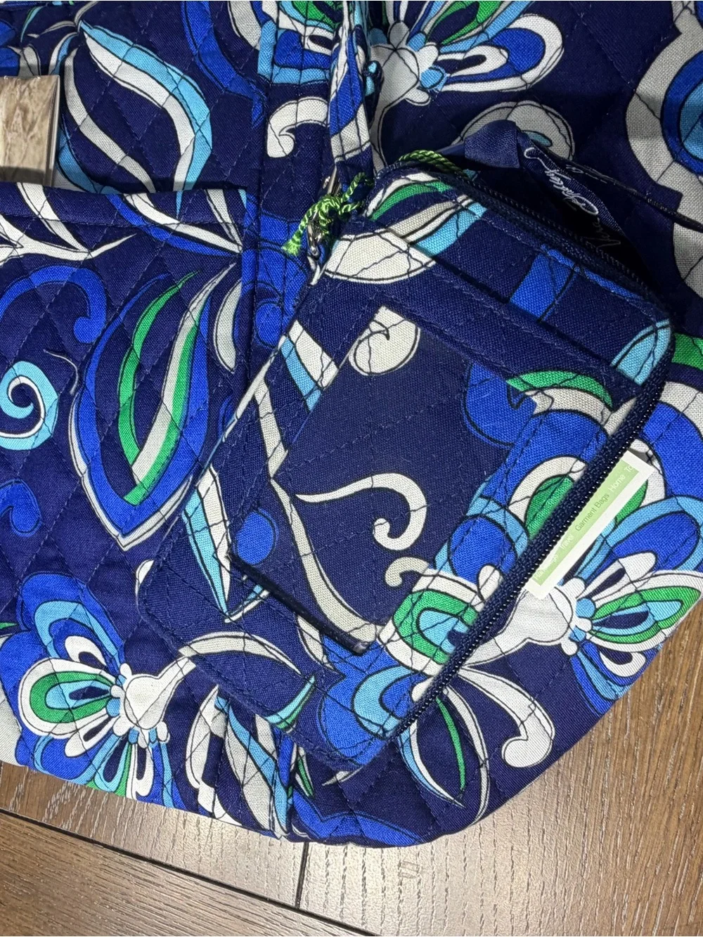 NEW Vera Bradley Villager Mediterranean Large Tote with matching wallet